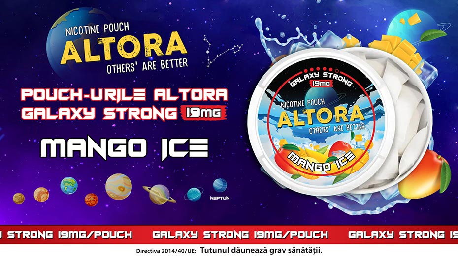 Pouch nicotina Altora Mango Ice Galaxy Strong (19 mg/pouch) Pouch nicotina Altora Mango Ice Galaxy Strong (19 mg/pouch)